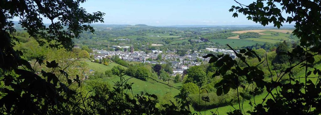 View from the Franklin Trail walk in Totnes