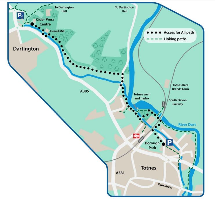 access for all map walk in Totnes